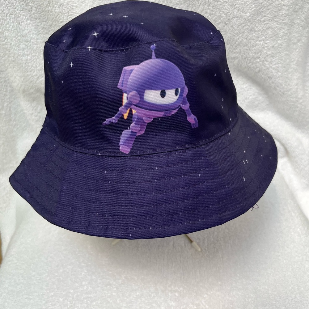 Purple Robot Reversible Bucket Hat Boy / Girl